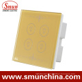 4key Touch Switch Golden Lamp Switches for Wall